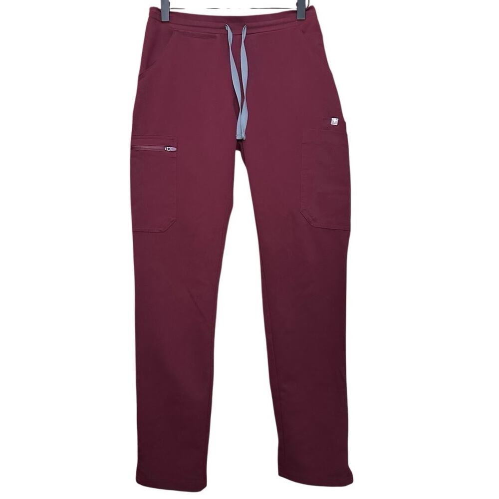 Figs High Waisted Yola Skinny Scrub Pants‎ Size XXS Burgundy Red TW2000R